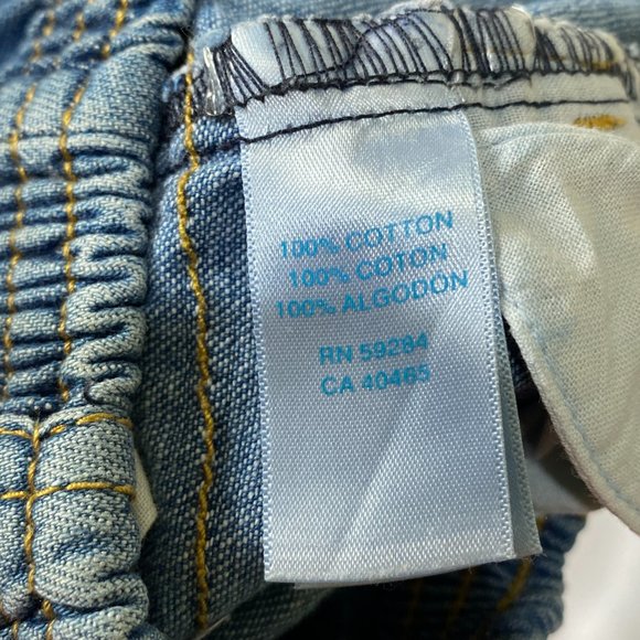 Place ❤️ Kid's Blue 100% Cotton Elastic Cargo Shorts Size 0-3 Months (PRE-LOVED) - Picture 6 of 6